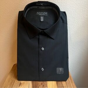 Alfani  Men's Regular-Fit Temperature Regulating Solid Dress Shirt
